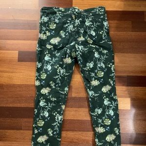 Flower denim jeans